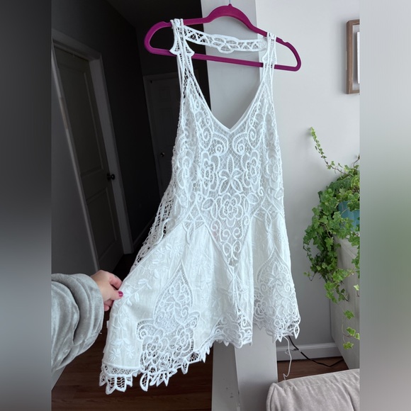 FREE PEOPLE Victoria Mini Dress in White - Picture 4 of 7